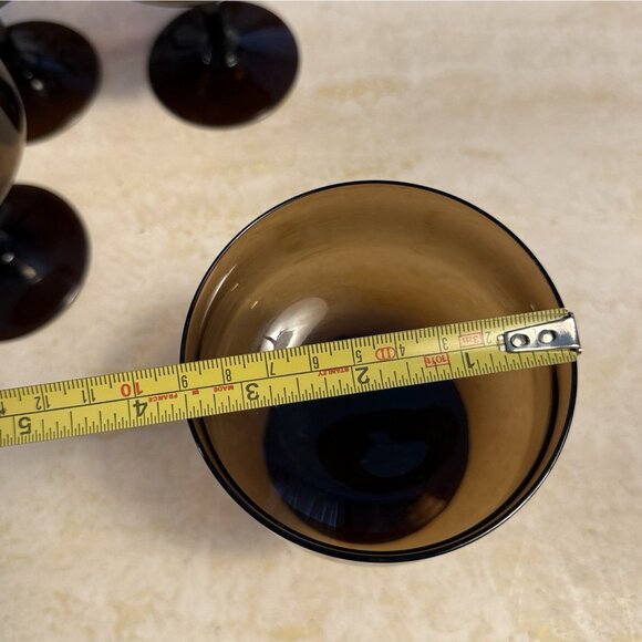 Vtg Lenox USA Espresso Brown Champagne / Sherbet Glasses - Set Of 4 - Picture 5 of 5